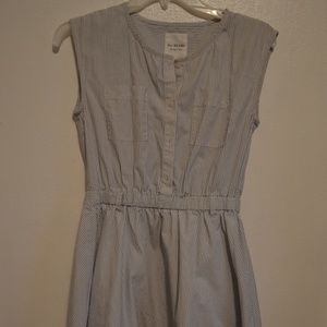 Ray Beams Blue and White Stripes A-line Dress